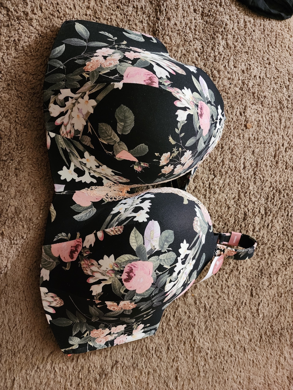 Floral Printed Wirefree Uplift Plunge Bra
